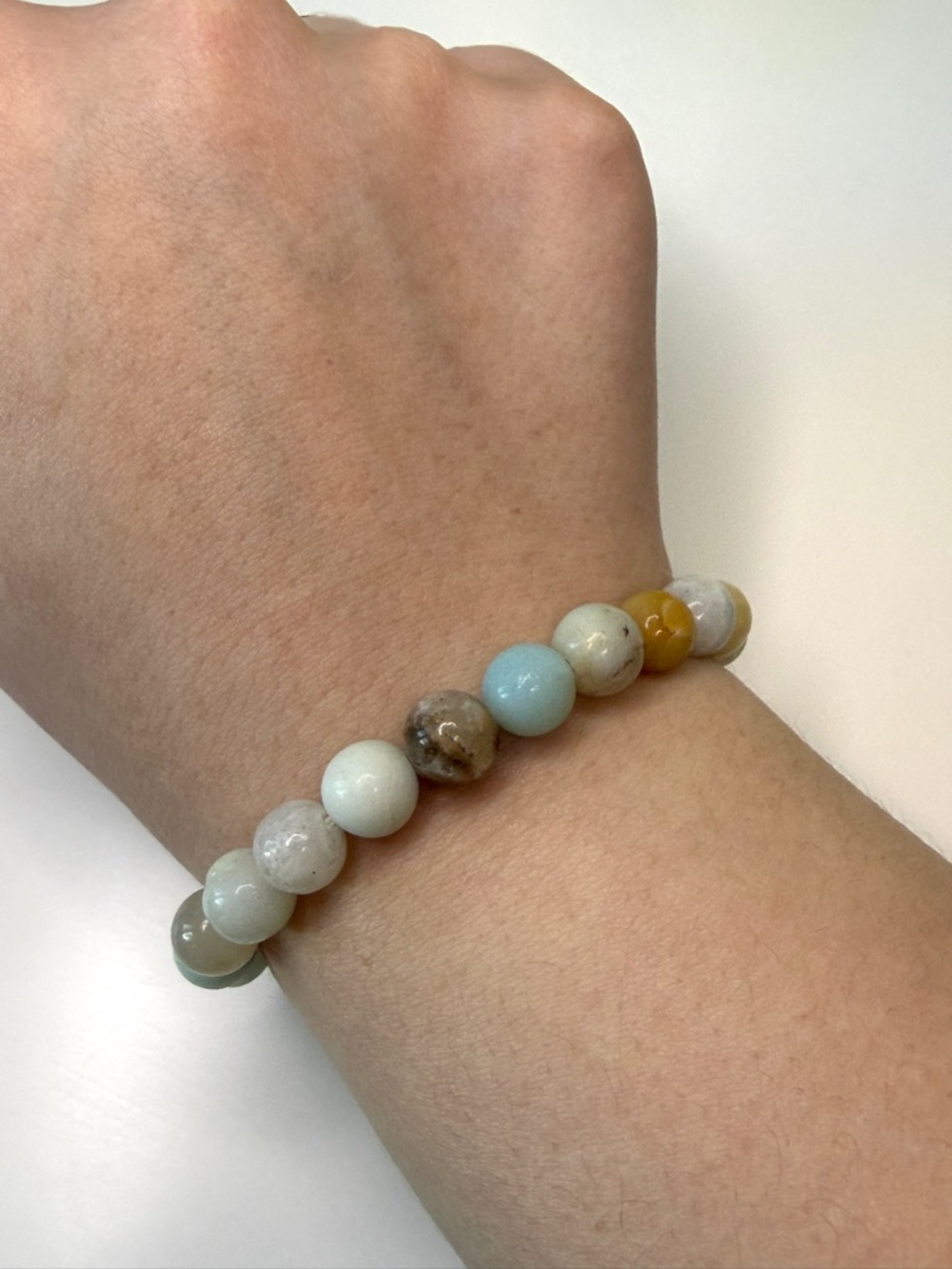 Multicolor Amazonite Beaded Stretch Bracelet